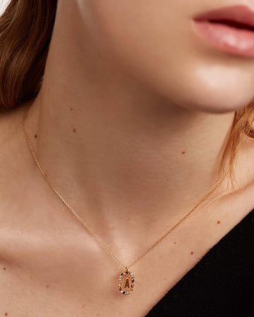 Κολιέ ασημένιο 925 μονόγραμμα PDPAOLA - themelidisjewels